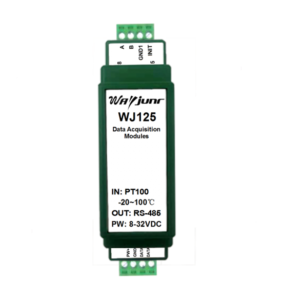 Pt100 to RS-485, Modbus data acquisition module for thermistor - Click Image to Close