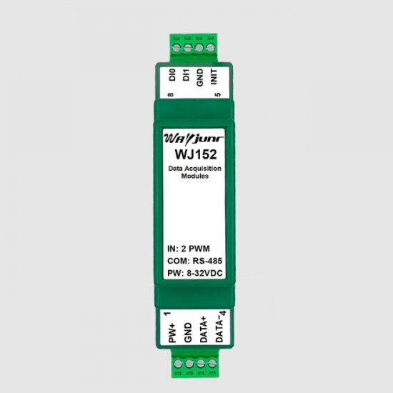 Two PWM duty cycle signals converted to RS485, Modbus RTU module