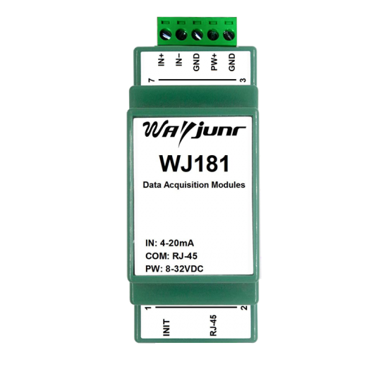 Analog signal to network Modbus TCP and MQTT data acquisition