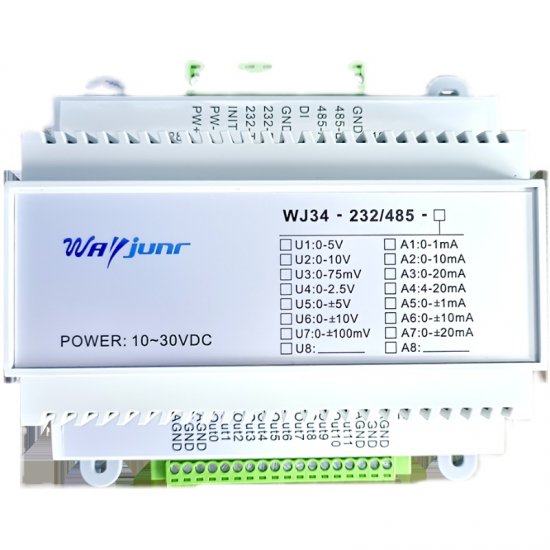 RS232/RS485 signal converted to 12 analog signals IsolationD/A