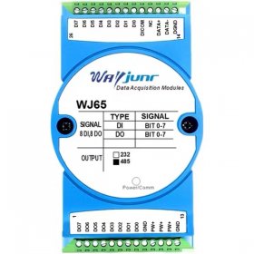 Eight way DI and eight way DO switch isolation to RS-485/232