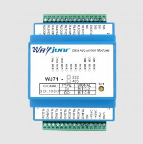 Three DI and ten DO relay outputs, RS-485/232 remote I/O module